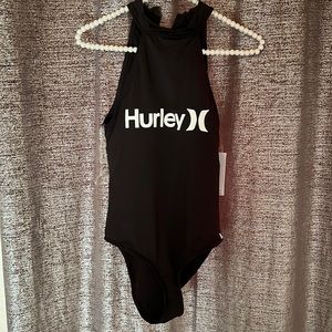 Hurley one piece swimsuit! Black new with tags super cute!